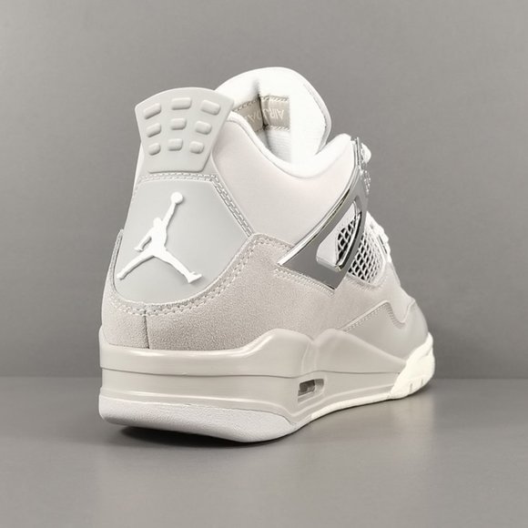 Air Jordan 4 Retro White Gray Basketball Shoes - Picture 3 of 10